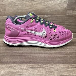 Nike Lunarglide 5 Pink Womens US Size 8 EUR 39 599395-610 Running Shoes
